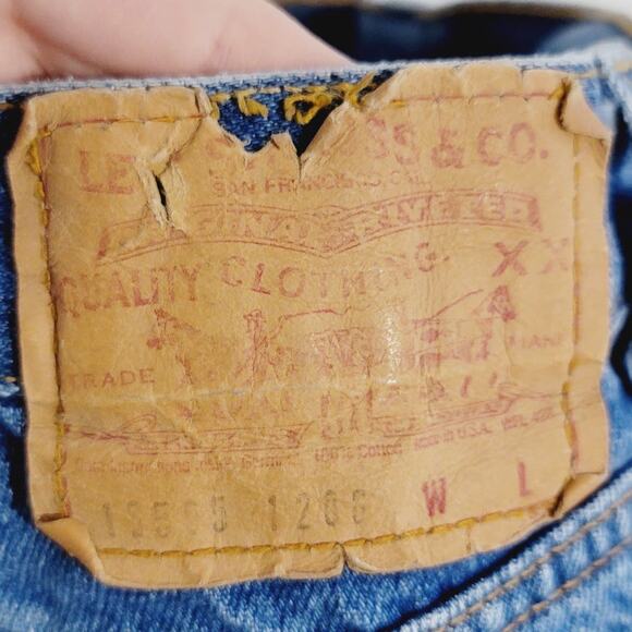 Vintage 80s Levi's Hi-Rise Medium Wash Cotton Jeans 544 16565-1206 25x30 - Picture 4 of 10